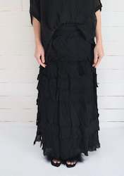 Womenswear: Made In Italy Messina Layered Maxi Silk Skirt