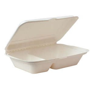 Sugar Cane 2 Compartment Rectangular Clamshell