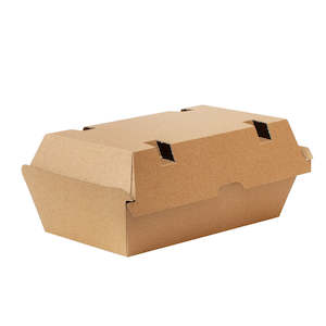 Kraft Containers: Corrugated Rectangle Clamshell -Medium