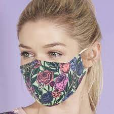 Cold & Flu: Face Mask Green Peonies Eco Chic Reusable Face Cover