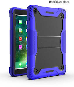 Internet only: Apple iPad 5, 6, Air 2 (9.7 inch) Blue Shockproof Rugged Case with Kickstand