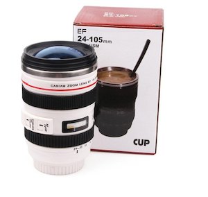 Internet only: Camera Lens Mug *White* Free Shipping