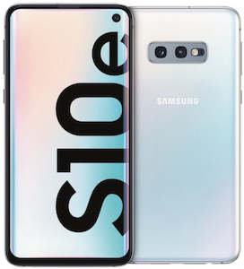 Samsung Galaxy S10e Prism White 256GB SM-G970U - New Case, Glass Screen Protector (As New)