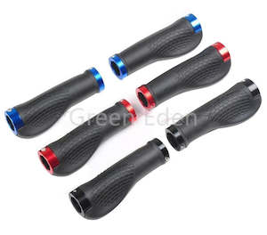 Bike Bicycle Handlebar Grips 1 pair - Black with Black Lock