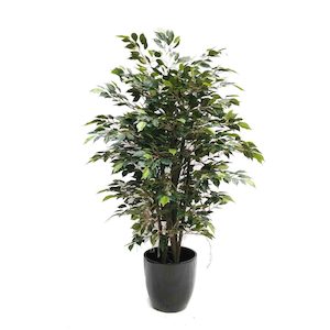 Mini Ficus Tree with Hanging Roots 120cm Complete with Fiberglass Pot