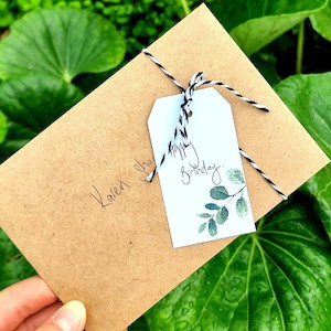 Gardening Tools and Equipment: Compostable Gift Card Message