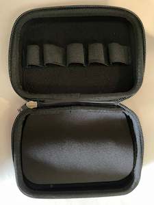 Travel Case (Black Soft Cover) Holds 10 mL Roller Ball Glass Bottles.