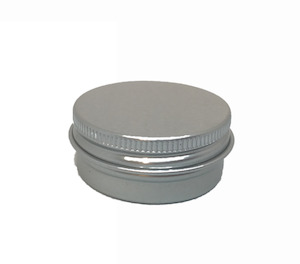 Aluminium Tins: 15ml Silver Aluminium Tin with screw lid.