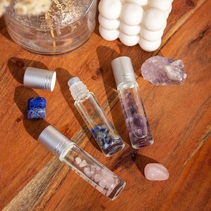 Roller Ball Bottles with Crystals - (3 pack)