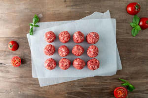 Meat processing: 400g Angus Beef Meatballs (GF)