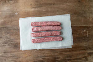 Meat processing: Frank's Pork Cumberland Sausages