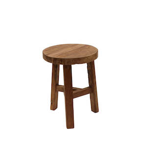 Furniture: La Palma Teak Outdoor Stool - Round