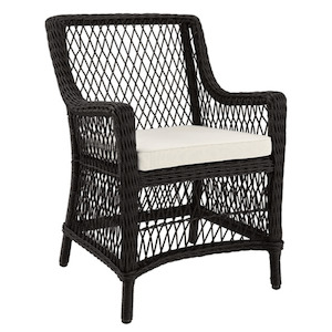 Furniture: Artwood Marbella Outdoor Dining Chair - Black Twist