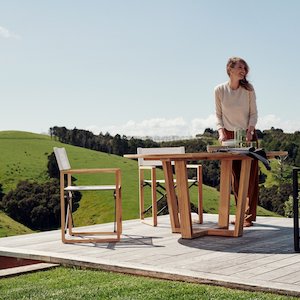 Devon Burling Outdoor Chair - Fine Sanded Teak