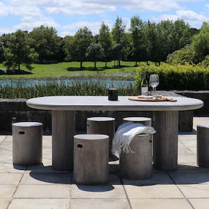 Furniture: Solera Concrete Outdoor Dining Table - 2000 - Grey