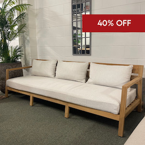 Furniture: Devon Kisbee Outdoor 3 Seater Sofa - 'Lopi Marble'