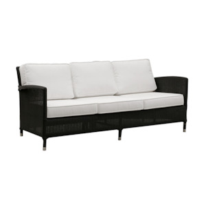 Furniture: Vincent Sheppard Deauville 3 Seater Outdoor Sofa Black