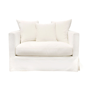 Lofty Large Slipcover Armchair - Cream