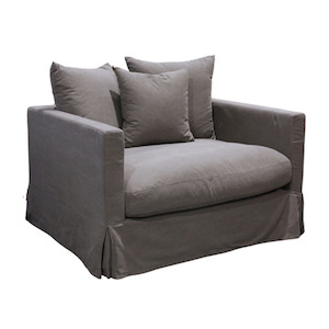 Lofty Large Slipcover Armchair - Grey