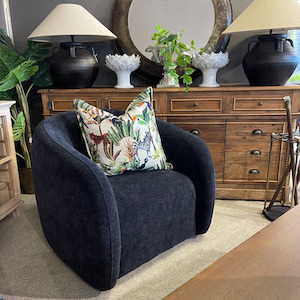 Mecca Swivel Chair - Navy