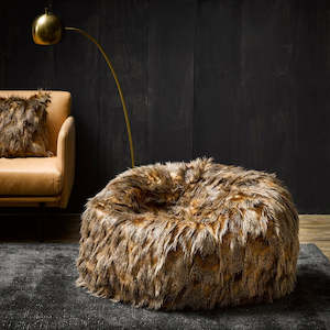 Heirloom Faux Fur Bean Bag - NZ Made - Red Fox - Cover Only