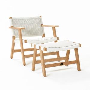 Devon Jackson Outdoor Footstool - White