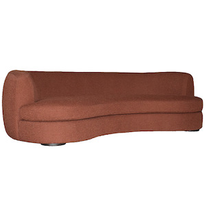 Furniture: Drake Curve Sofa - Rust