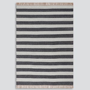 Furniture: Summit Outdoor Floor Rug - Charcoal/Natural -  250cm x 350cm