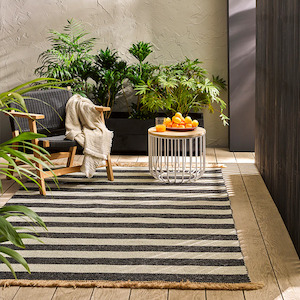 Summit Outdoor Floor Rug - Charcoal/Natural -  160cm x 230cm