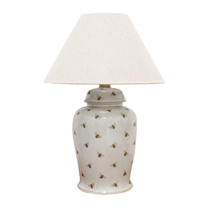 Furniture: Bee Ceramic Urn Lamp + Shade