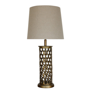 Honeycomb Table Lamp with Shade