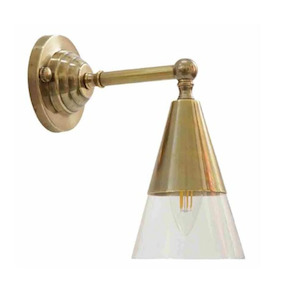 Piza Antique Brass Wall Light