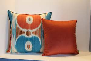 Pillow or cushion: Vintage Blue/Orange Set - Cushion Cover Set