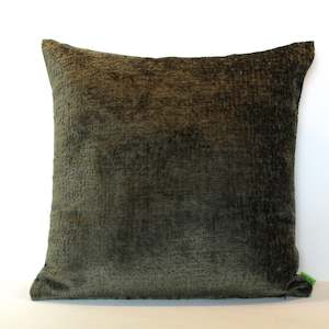 Pillow or cushion: Textured Olive Teddy - Cushion Cover - 50cm x 50cm