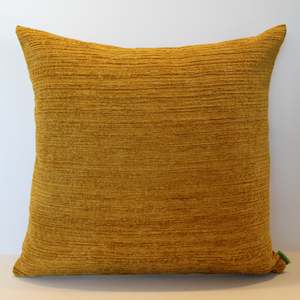 Pillow or cushion: Textured Mustard - Cushion Cover - 50cm x 50cm