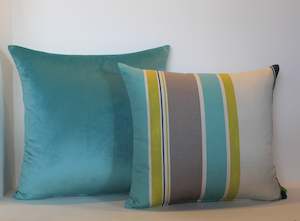 Pembroke Stripe & Velvet Set - Cushion Cover Set