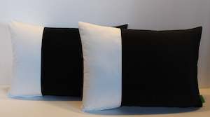 Set of 2 - Black & White Contrast - Cushion Covers - 46cm x 33cm