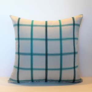 Aqua Checkerboard - Cushion Cover - 50cm x 50cm