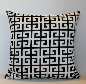 Pillow or cushion: Black & White Geometric - Cushion Cover - 48cm x 48cm