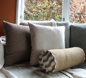 Brown & Creme Bolster Set - Cushion Cover Set