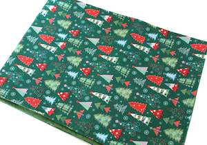 Green Christmas Trees - Christmas table runner