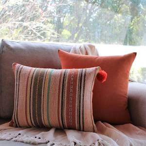 Orange Rustic Burlap Set - Cushion Cover Set