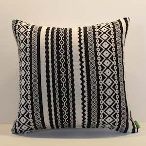 Black & White Striped - Cushion Cover - 45cm x 44cm