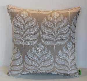 Beige Leaf - Cushion Cover - 45cm x 45cm