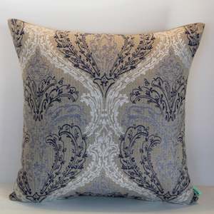 Royal beige & blue - Cushion Cover - 52cm x 53cm