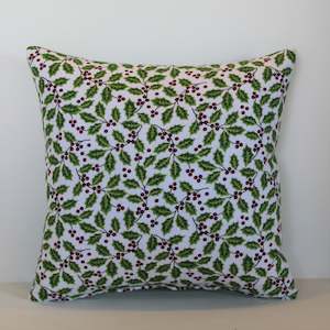 Pillow or cushion: Christmas Hollies - Cushion Cover - 40cm x 40cm