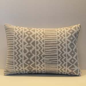 Grey & White Geometric - Cushion Cover - 42cm x 32cm