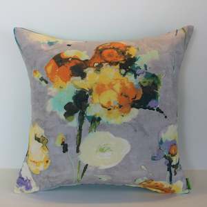 Grey & Yellow Abstract - Cushion Cover - 46cm x 46cm