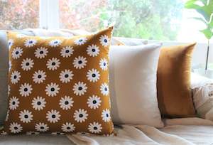 Dark Mustard Daisy Set - Cushion Cover Set