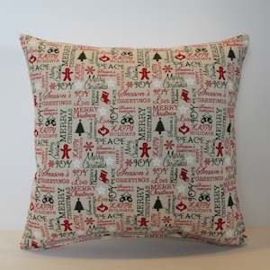 Words of Christmas Cheer - Cushion Cover - 40cm x 40cm